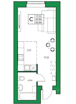 1-к кв. Башкортостан, Уфимский район, Зубовский сельсовет, с. Зубово ...