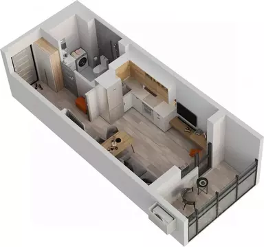 1-к кв. Татарстан, Набережные Челны ул. Карманова, 45 (26.5 м)