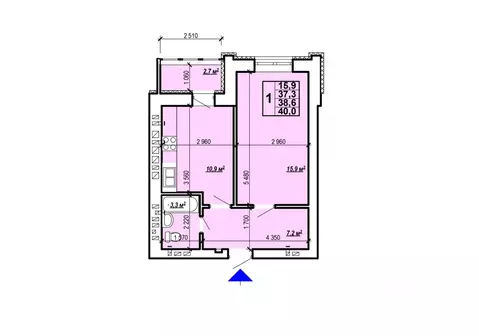 1-к кв. Саратовская область, Энгельс Дом у озера жилой комплекс (40.0 ...