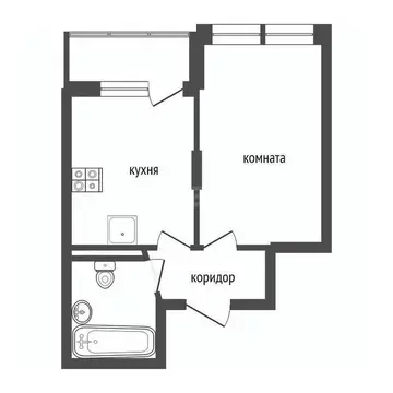 1-к кв. Воронежская область, Воронеж ул. Гаршина, 25к1 (30.0 м)