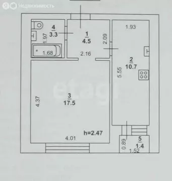 1-комнатная квартира: Энгельс, улица 148-й Черниговской Дивизии, 6 (36 ...