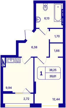 1-комнатная квартира: Новосибирск, Кировский район, Северо-Чемской ...