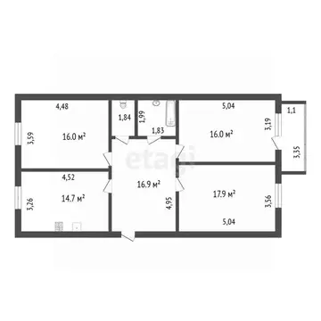 3-к кв. Вологодская область, Череповец Ленинградская ул., 29 (85.8 м)
