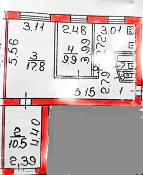 3-комнатная квартира: Великий Новгород, улица Державина, 8к1 (57.7 м)