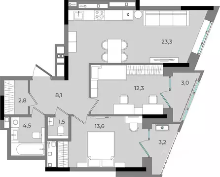 2-к кв. Удмуртия, Ижевск Северо-Западный жилрайон, 2-й мкр, Новый ...