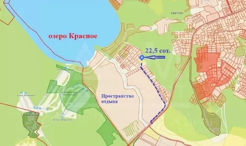 Участок в Ленинградская область, Приозерский район, Красноозерное ...