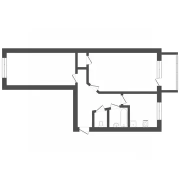 2-к кв. Тюменская область, Тюмень ул. Беляева, 15 (42.3 м)
