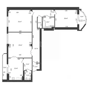 3-к кв. Башкортостан, Уфа ул. Пушкина, 45/2 (136.2 м)