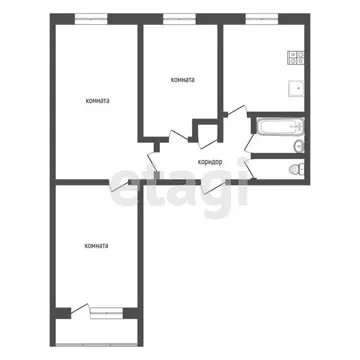 3-к кв. Ростовская область, Ростов-на-Дону просп. Сельмаш, 4 (59.5 м)