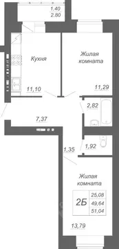 2-к кв. Татарстан, Зеленодольский район, Осиновское с/пос, с. Осиново ...