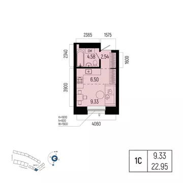 1-к кв. Башкортостан, Уфа Глумилино-1 мкр, Новатор жилой комплекс ...
