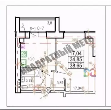 1-к кв. Калмыкия, Элиста ул. Имени Н.С. Хрущева, 15 (39.0 м)