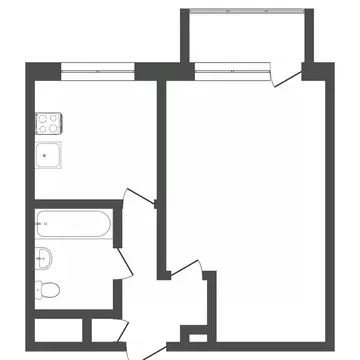 1-к кв. Тюменская область, Тюмень Шаимский проезд, 18 (28.3 м)