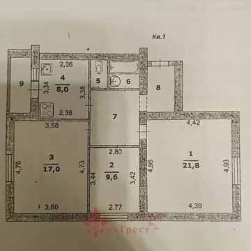 3-к кв. Белгородская область, Белгород ул. Беловская, 4 (72.4 м)