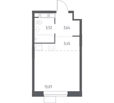 Квартира-студия: Балашиха, улица Бояринова, 32 (22.9 м)