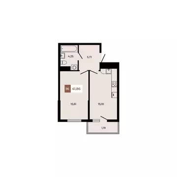 1-к кв. Ростовская область, Аксайский район, Щепкинское с/пос, пос. ...