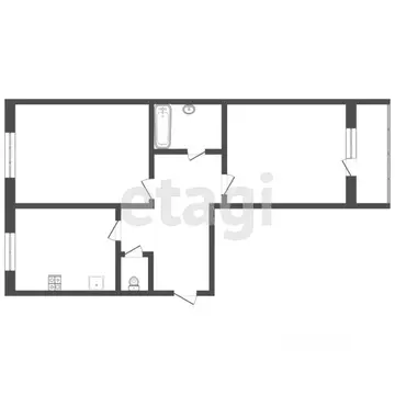 2-к кв. Тюменская область, Тюмень Севастопольская ул., 2к4 (76.8 м)