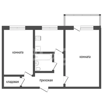 2-комнатная квартира: Тобольск, микрорайон 7А, 15 (44.2 м)