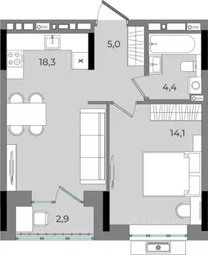 1-к кв. Удмуртия, Ижевск Северо-Западный жилрайон, 2-й мкр, Новый ...