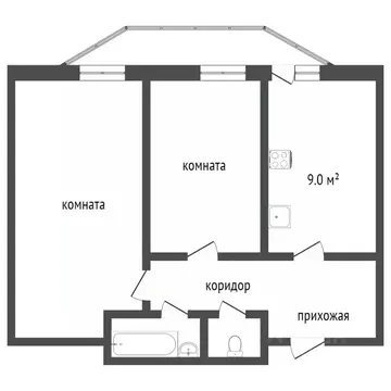 2-к кв. Воронежская область, Воронеж ул. Хользунова, 96 (52.3 м)
