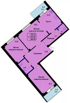 3-к кв. Псковская область, Псковский район, Писковичская волость, д. ...