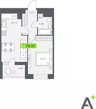 1-к кв. Ленинградская область, Всеволожский район, Заневское городское ...