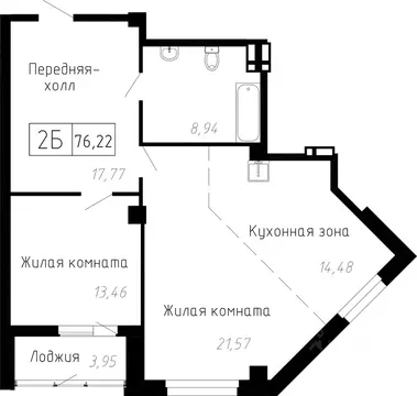 2-к кв. Приморский край, Владивосток ул. Мусоргского, 74к2 (76.2 м)