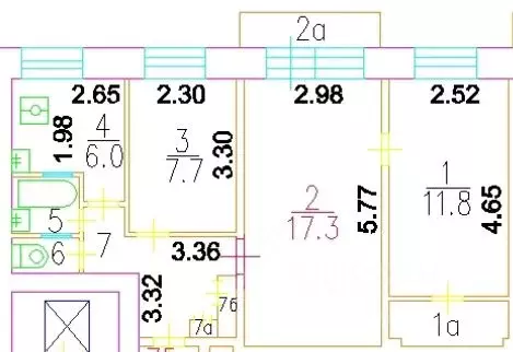 3-к кв. Москва ул. Малышева, 3 (56.0 м)