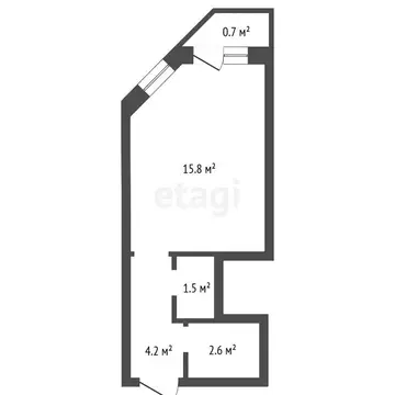 Квартира-студия: Воронеж, Ростовская улица, 73Дк1 (24.7 м)