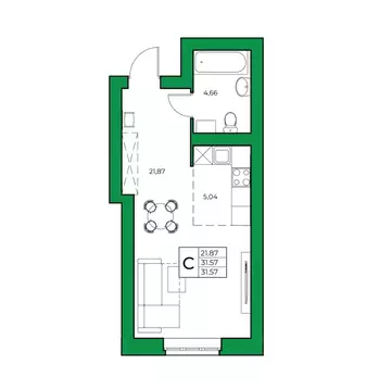 1-к кв. Башкортостан, Уфимский район, Зубовский сельсовет, с. Зубово ...