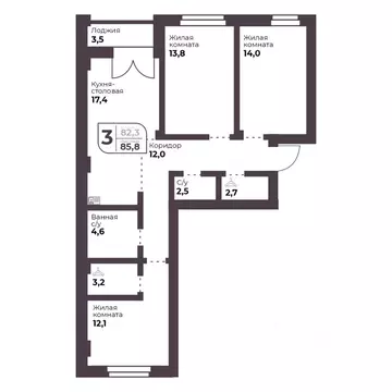 3-к кв. Челябинская область, Сосновский муниципальный округ, пос. ...