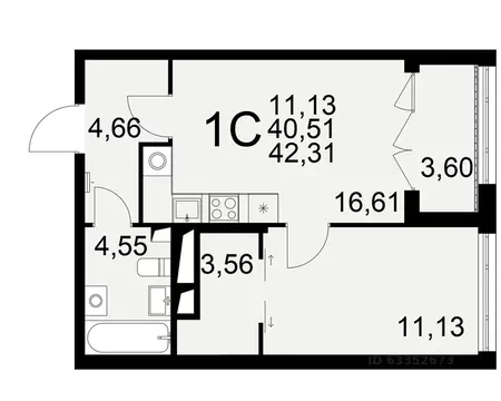 1-к кв. Рязанская область, Рязань Братиславский мкр, Вместе жилой ...