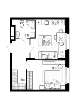 1-к кв. Ленинградская область, Ломоносовский район, Аннинское ...