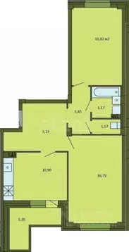 2-к кв. Псковская область, Псковский район, Завеличенская волость, д. ...