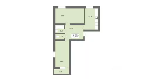 2-к кв. Башкортостан, Уфа Дагестанская ул., лит12 (62.3 м)