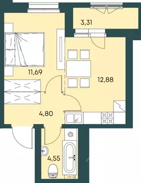 1-к кв. Иркутская область, Иркутский муниципальный округ, Маркова рп  ...