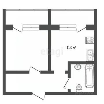 1-к кв. Ставропольский край, Пятигорск Огородная ул. (35.6 м)