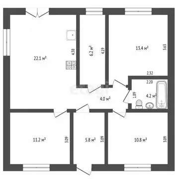 Дом в Тюменская область, Тюменский район, д. Ушакова ул. Крайняя (83 ...