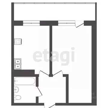 1-к кв. Тюменская область, Тюмень ул. Ю.-Р.Г. Эрвье, 14к1 (39.6 м)