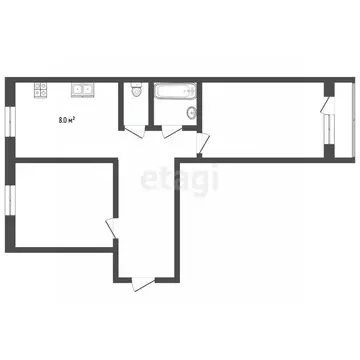 2-к кв. Ямало-Ненецкий АО, Муравленко ул. 70 лет Октября, 16 (50.8 м)