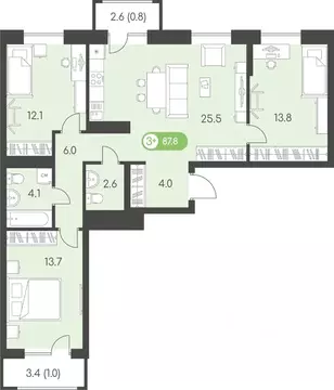 3-к кв. Удмуртия, Ижевск Столичный мкр, Новый Восход жилой комплекс ...