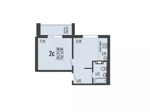 2-к кв. Челябинская область, Челябинский городской округ, пос. ...