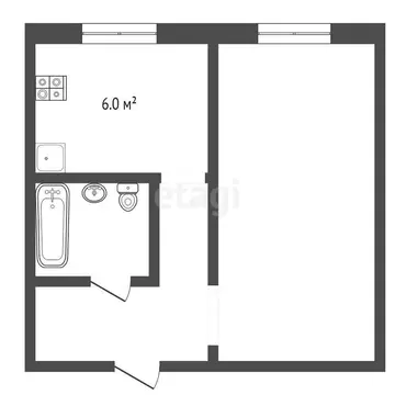 1-комнатная квартира: Петропавловск-Камчатский, улица Фролова, 4/2 ...