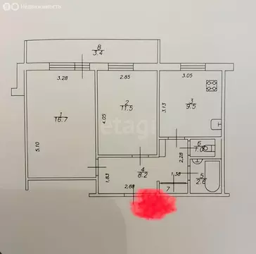 2-комнатная квартира: Казань, проспект Ямашева, 76 (51 м)