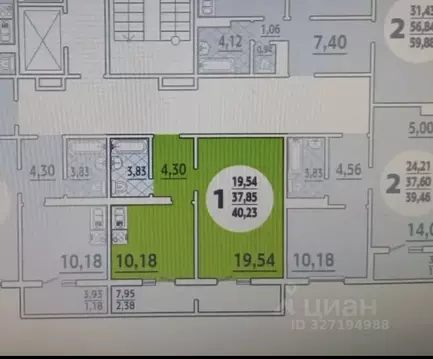 1-к кв. Краснодарский край, Анапа ул. Адмирала Пустошкина, 22к7 (45.0 ...