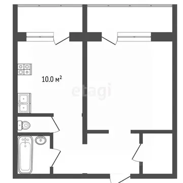 1-к кв. Пермский край, Пермь ул. Костычева, 42 (42.2 м)