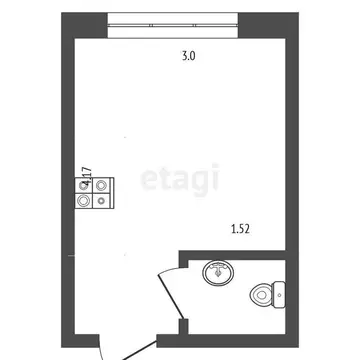 Квартира-студия: Самара, посёлок Красная Глинка, 4-й квартал, 4 (116.5 ...