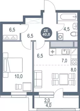 2-к кв. Московская область, Котельники Новые Котельники мкр, 11 (40.0 ...