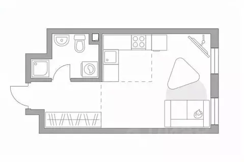Студия Москва Каширское ш., 1К2С5 (27.65 м)