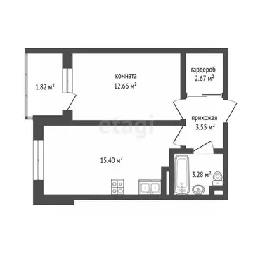 2-к кв. Московская область, Одинцовский городской округ, с. ...